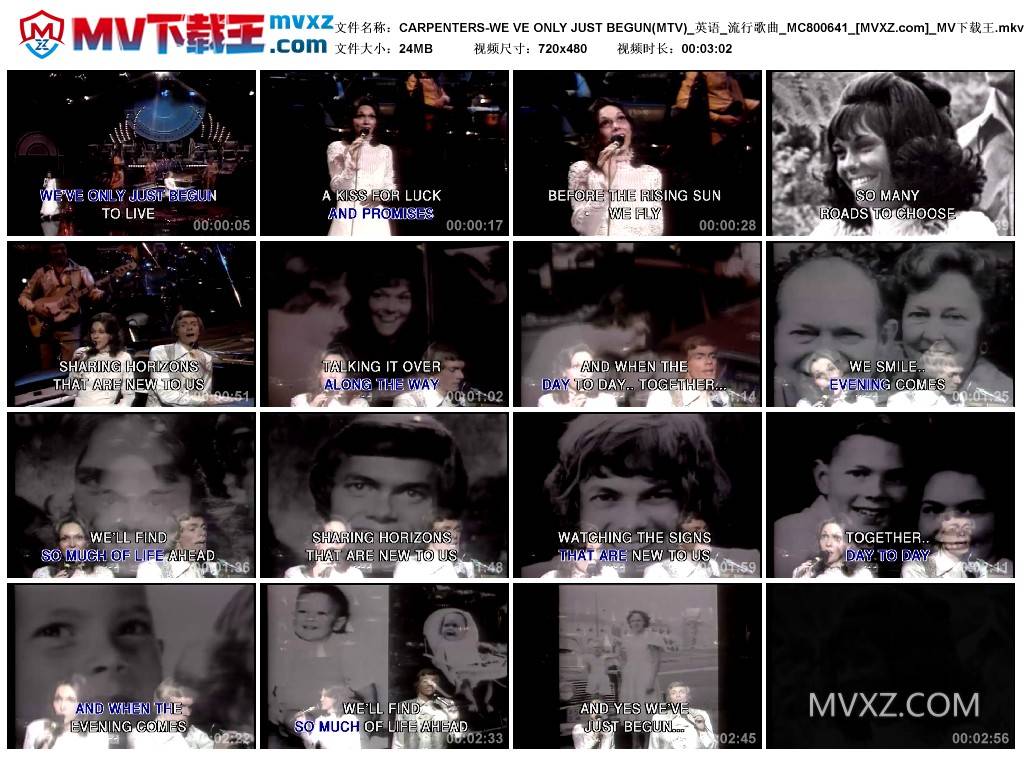 CARPENTERS-WE VE ONLY JUST BEGUN(MTV)_英语_流行歌曲_MC800641